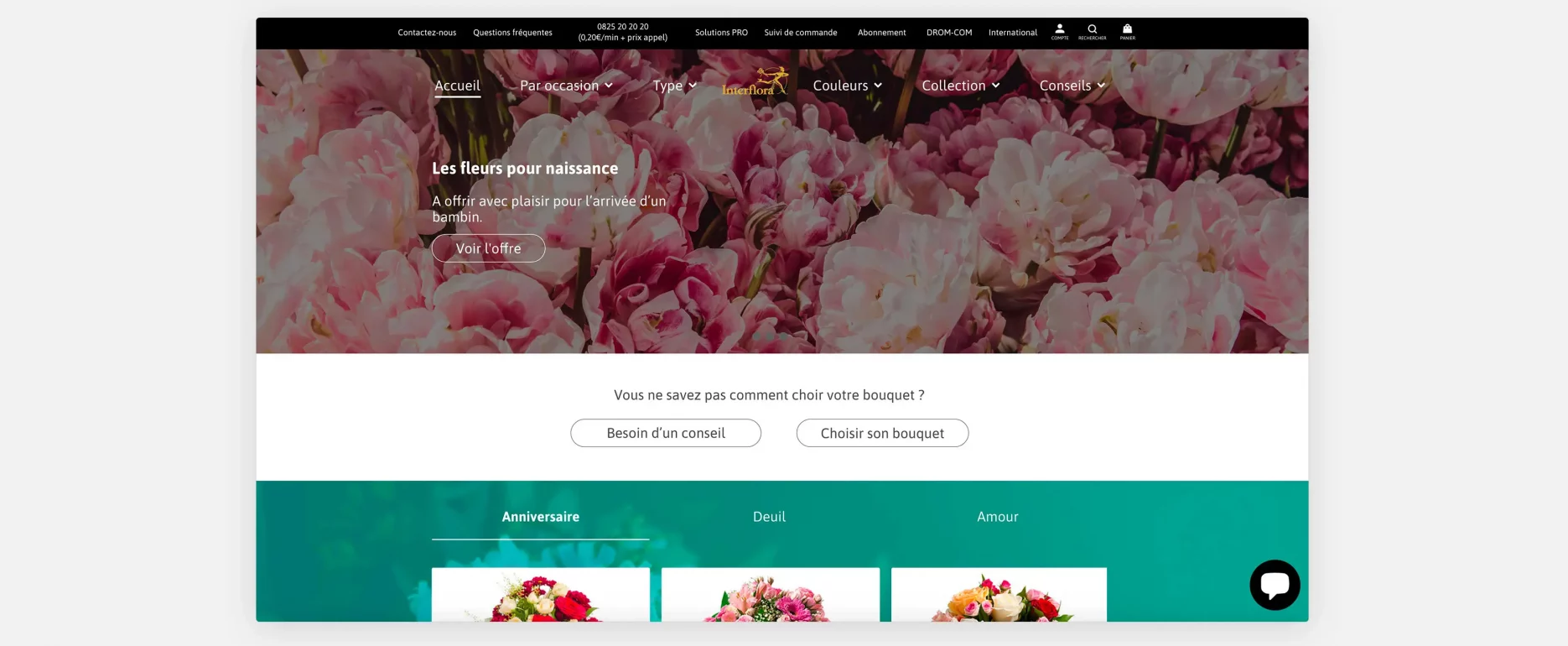 Interflora © Copyright Sabine Duquesne portfolio ux designer