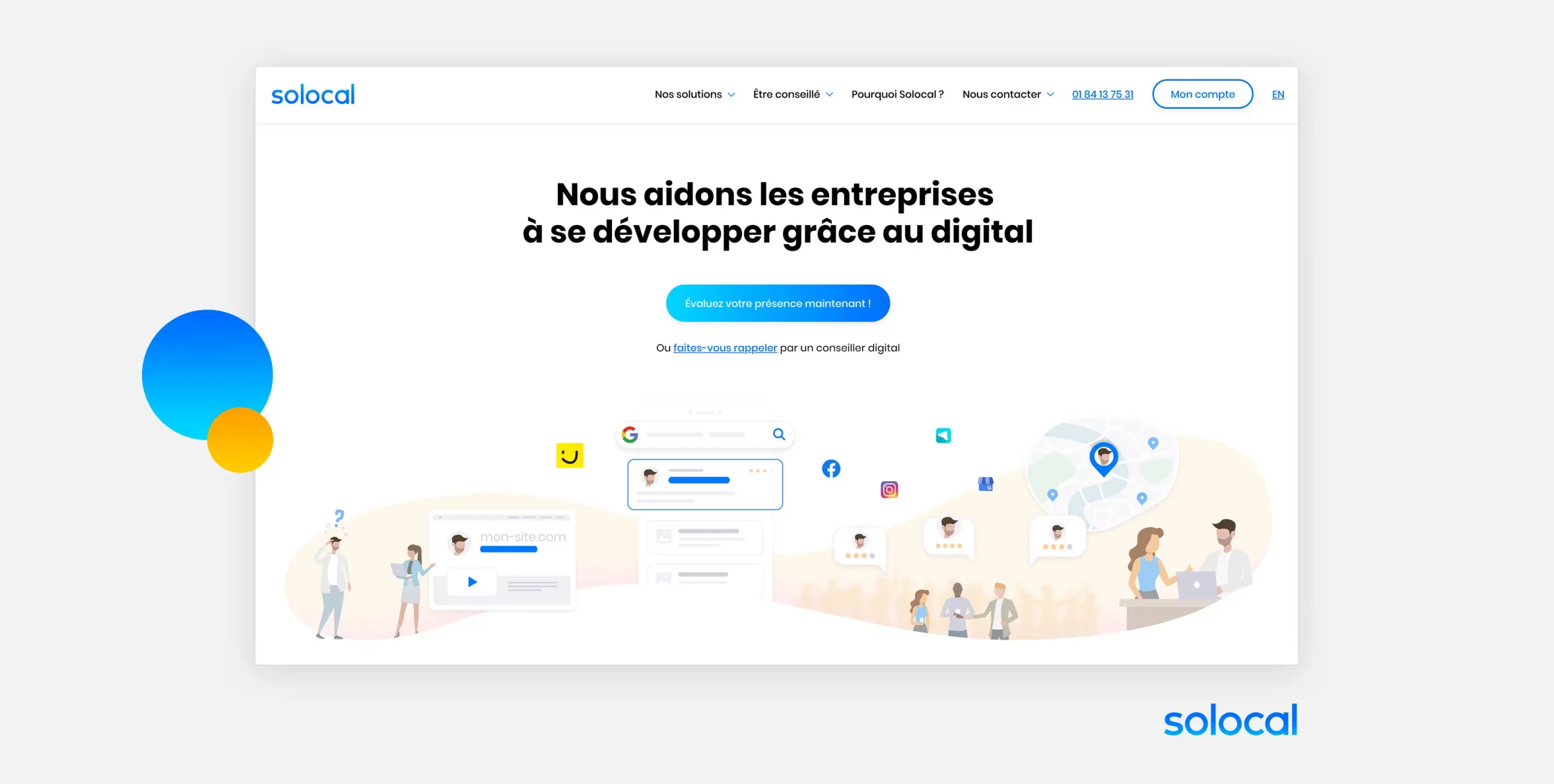 Solocal © Copyright Sabine Duquesne portfolio ux designer